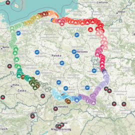 Polsko: Růženec podél hranic