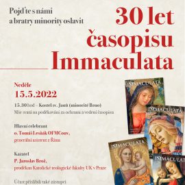 Pojďte s námi oslavit 30 let časopisu Immaculata