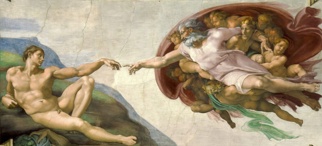 Michelangelo: Stvoření Adama 